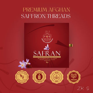 Afghan Saffron Properties visual design 